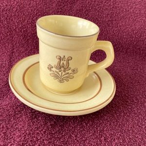 Pfaltzgraff Village Demitasse Cup and Saucer Vintage